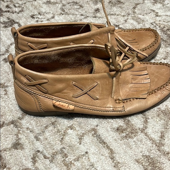 Coach Tan Leather Moccasins - Picture 3 of 7